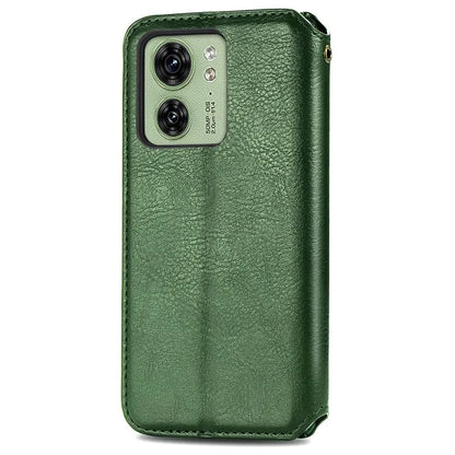 For Motorola Edge 40 5G Wallet Case Anti-Drop Imprinted Rhombus Leather Phone Cover