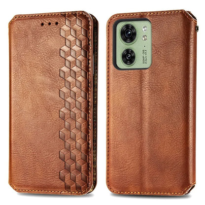 For Motorola Edge 40 5G Wallet Case Anti-Drop Imprinted Rhombus Leather Phone Cover