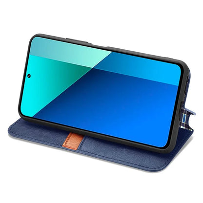 For Xiaomi Redmi Note 13 4G Wallet Cover Imprinted Rhombus Leather Phone Case