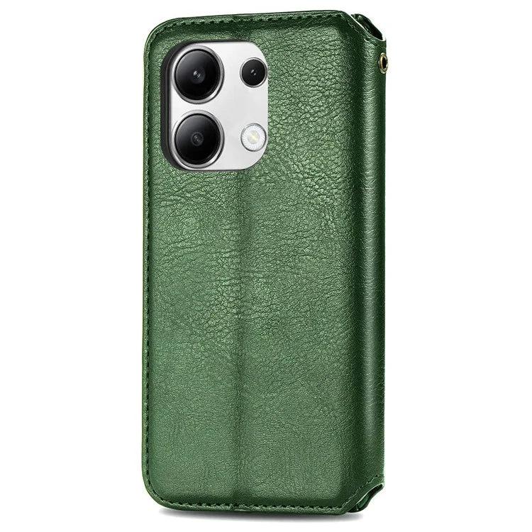 For Xiaomi Redmi Note 13 4G Wallet Cover Imprinted Rhombus Leather Phone Case