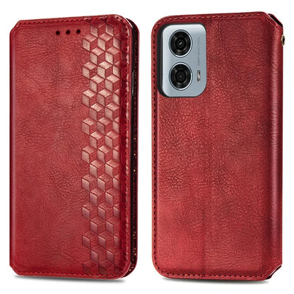 For Motorola Moto G24 Power Cell Phone Case Imprinted Folding Stand Leather Anti-drop Cover