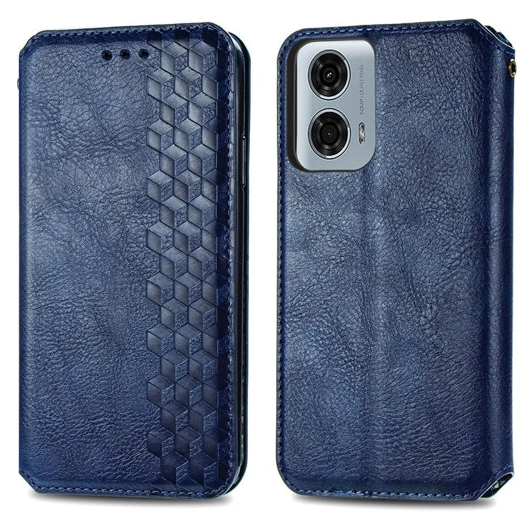 For Motorola Moto G24 Power Cell Phone Case Imprinted Folding Stand Leather Anti-drop Cover