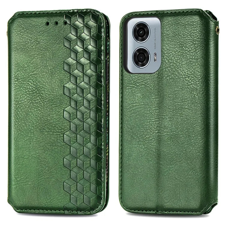 For Motorola Moto G24 Power Cell Phone Case Imprinted Folding Stand Leather Anti-drop Cover