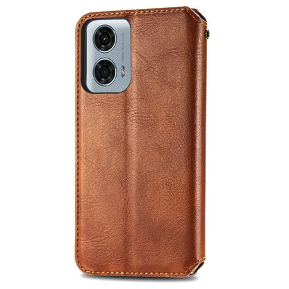 For Motorola Moto G24 Power Cell Phone Case Imprinted Folding Stand Leather Anti-drop Cover