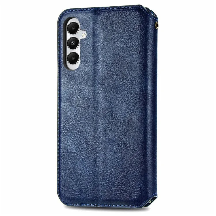 For Samsung Galaxy A05s 4G Leather Cover Imprinted Rhombus Wallet Phone Case