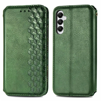 For Samsung Galaxy A05s 4G Leather Cover Imprinted Rhombus Wallet Phone Case