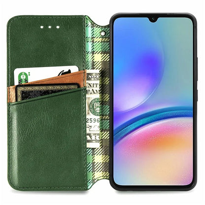 For Samsung Galaxy A05s 4G Leather Cover Imprinted Rhombus Wallet Phone Case