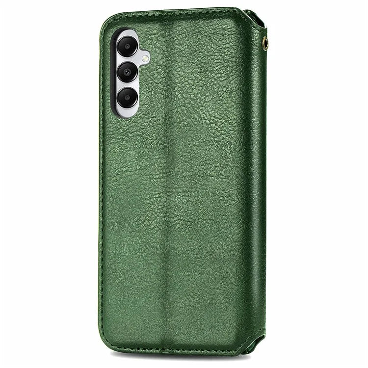 For Samsung Galaxy A05s 4G Leather Cover Imprinted Rhombus Wallet Phone Case