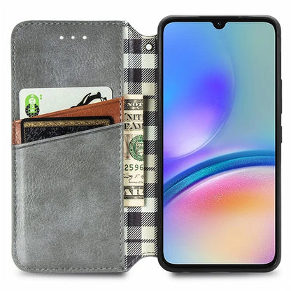 For Samsung Galaxy A05s 4G Leather Cover Imprinted Rhombus Wallet Phone Case
