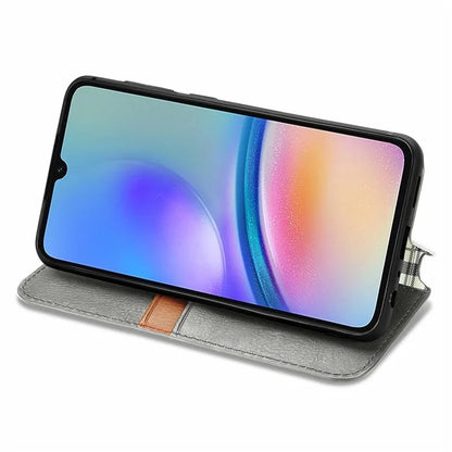 For Samsung Galaxy A05s 4G Leather Cover Imprinted Rhombus Wallet Phone Case
