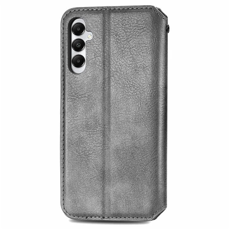 For Samsung Galaxy A05s 4G Leather Cover Imprinted Rhombus Wallet Phone Case