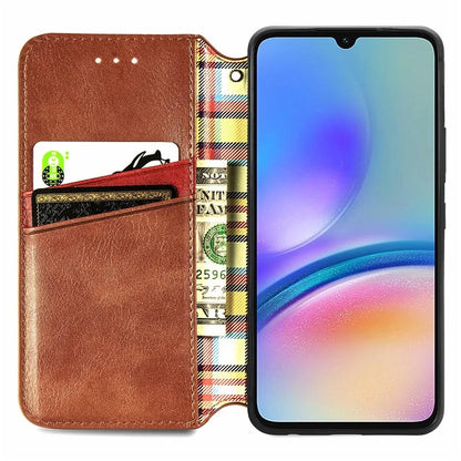 For Samsung Galaxy A05s 4G Leather Cover Imprinted Rhombus Wallet Phone Case