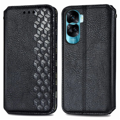 For Honor X50i 5G / 90 Lite 5G Cell Phone Case Imprinted Rhombus Pattern Folding Stand Cover