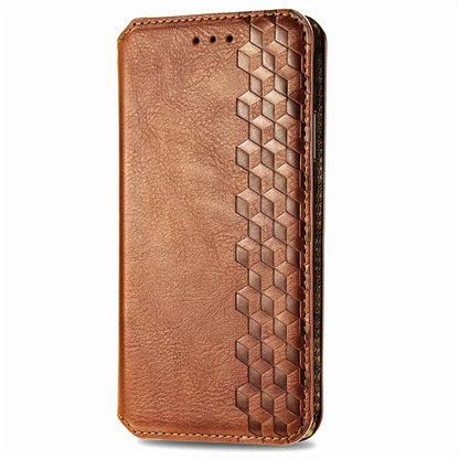 For Honor X50i 5G / 90 Lite 5G Cell Phone Case Imprinted Rhombus Pattern Folding Stand Cover