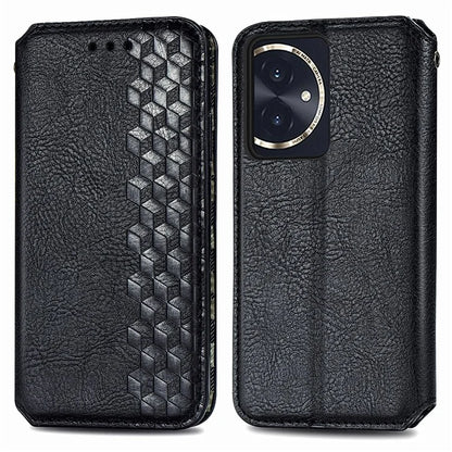 For Honor 100 5G Imprinted Rhombus Phone Case Slim-Fit PU Leather Wallet Flip Cover