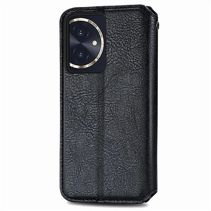 For Honor 100 5G Imprinted Rhombus Phone Case Slim-Fit PU Leather Wallet Flip Cover