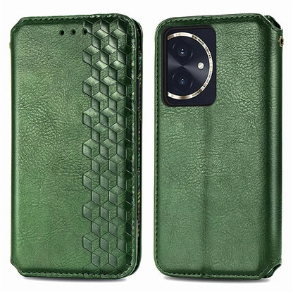 For Honor 100 5G Imprinted Rhombus Phone Case Slim-Fit PU Leather Wallet Flip Cover