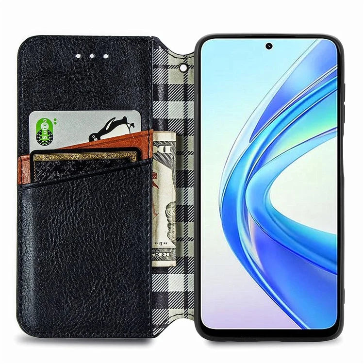 For Honor X7b 4G / 90 Smart Case Folding Stand Imprinted Leather Phone Cover