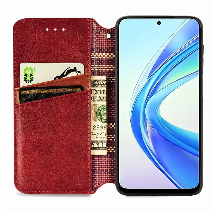 For Honor X7b 4G / 90 Smart Case Folding Stand Imprinted Leather Phone Cover