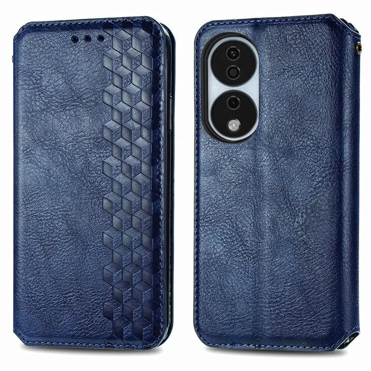 For Honor X7b 4G / 90 Smart Case Folding Stand Imprinted Leather Phone Cover