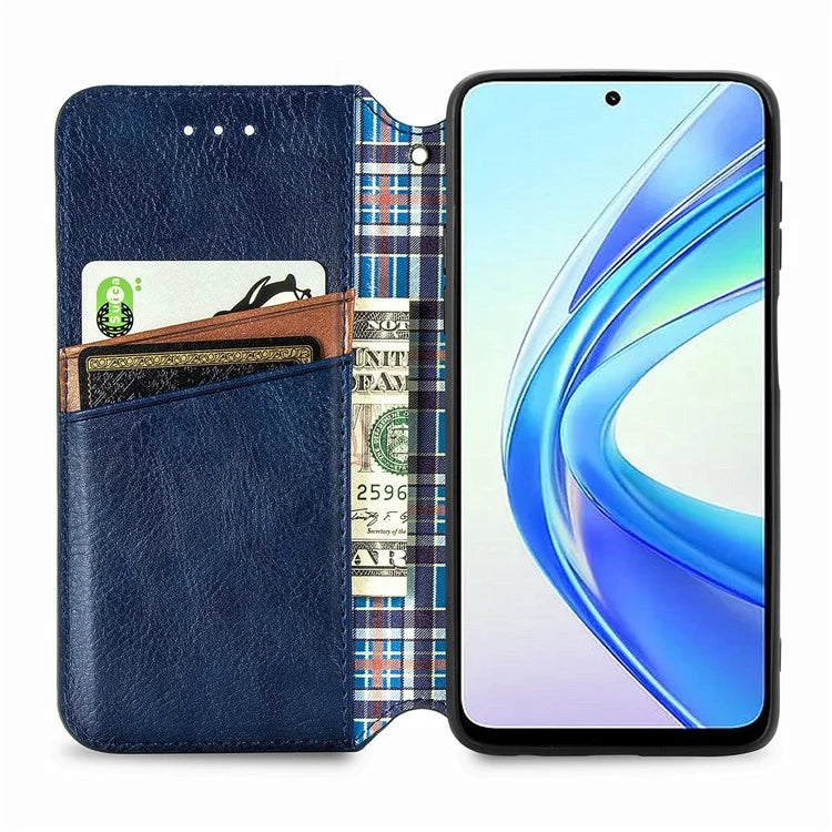For Honor X7b 4G / 90 Smart Case Folding Stand Imprinted Leather Phone Cover