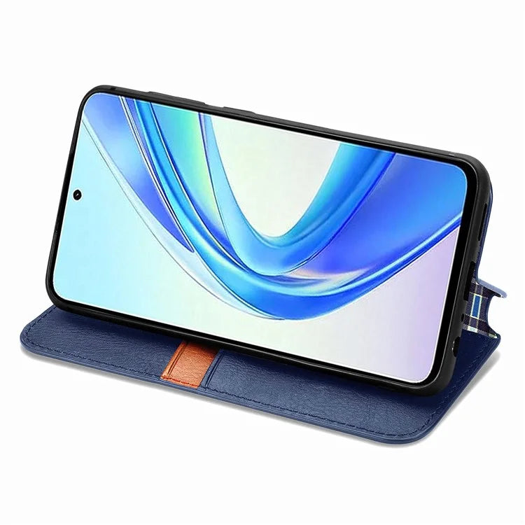 For Honor X7b 4G / 90 Smart Case Folding Stand Imprinted Leather Phone Cover