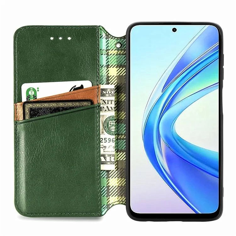 For Honor X7b 4G / 90 Smart Case Folding Stand Imprinted Leather Phone Cover