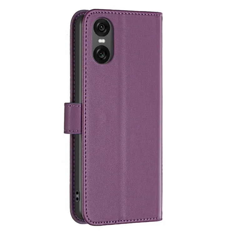 BINFEN COLOR BF17 For Sony Xperia 10 VI Case PU Leather Magnetic Buckle Flip Phone Cover