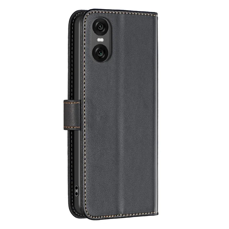 BINFEN COLOR BF17 For Sony Xperia 10 VI Case PU Leather Magnetic Buckle Flip Phone Cover