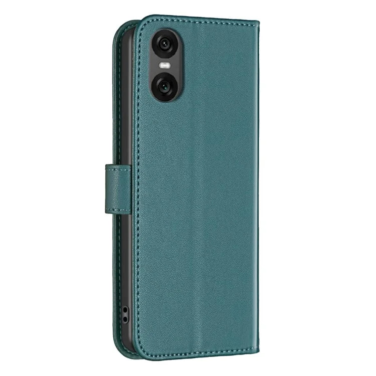 BINFEN COLOR BF17 For Sony Xperia 10 VI Case PU Leather Magnetic Buckle Flip Phone Cover