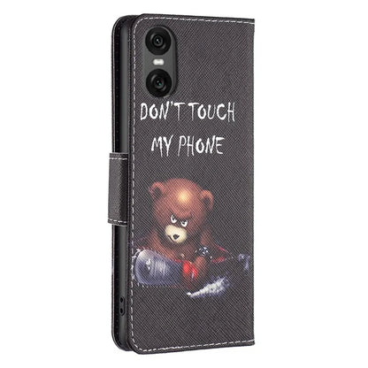 For Sony Xperia 10 VI Cell Phone Case Pattern Printing Leather Flip Stand Wallet Cover