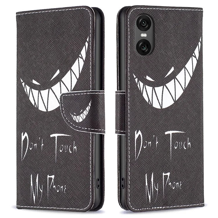For Sony Xperia 10 VI Cell Phone Case Pattern Printing Leather Flip Stand Wallet Cover