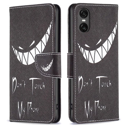 For Sony Xperia 10 VI Cell Phone Case Pattern Printing Leather Flip Stand Wallet Cover