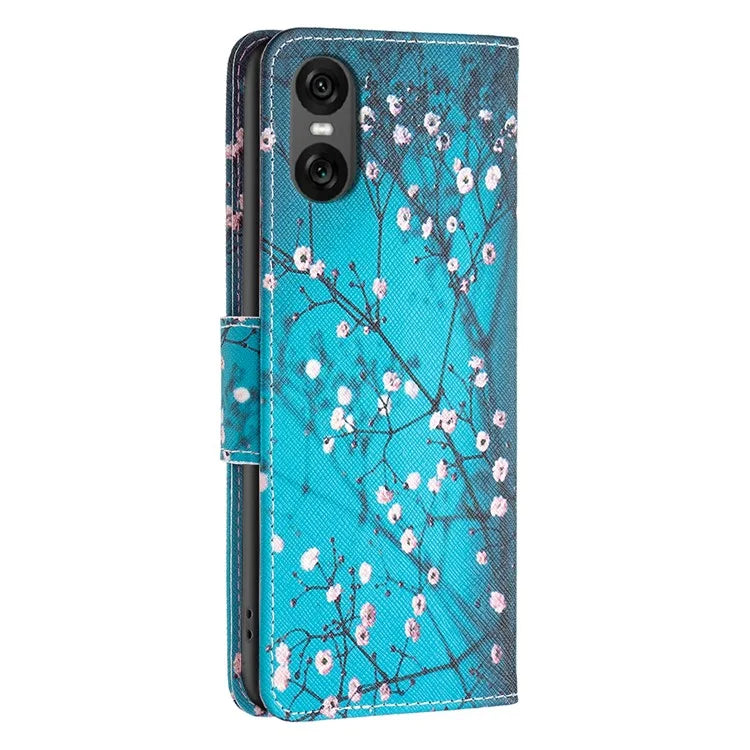 For Sony Xperia 10 VI Cell Phone Case Pattern Printing Leather Flip Stand Wallet Cover