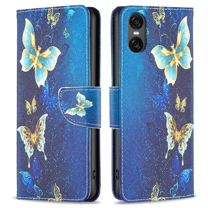 For Sony Xperia 10 VI Cell Phone Case Pattern Printing Leather Flip Stand Wallet Cover