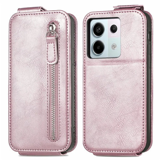 For Xiaomi Redmi Note 13 Pro 5G / Poco X6 5G Drop Proof Case Vertical Flip Zipper Wallet Leather Phone Cover