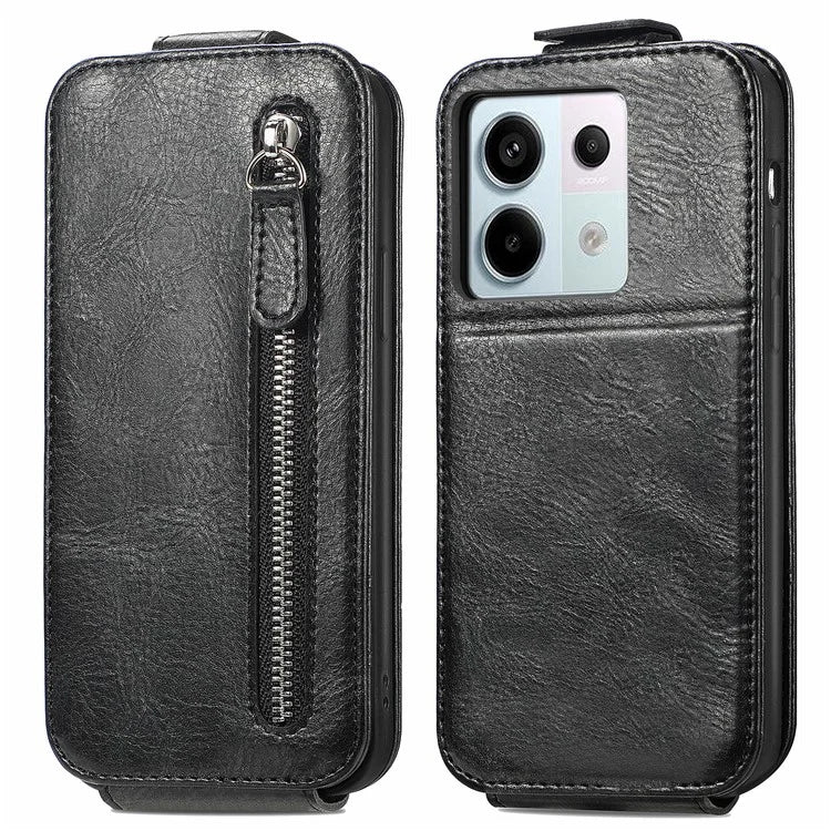 For Xiaomi Redmi Note 13 Pro 5G / Poco X6 5G Drop Proof Case Vertical Flip Zipper Wallet Leather Phone Cover