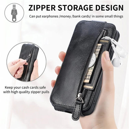 For Xiaomi Redmi Note 13 Pro 5G / Poco X6 5G Drop Proof Case Vertical Flip Zipper Wallet Leather Phone Cover