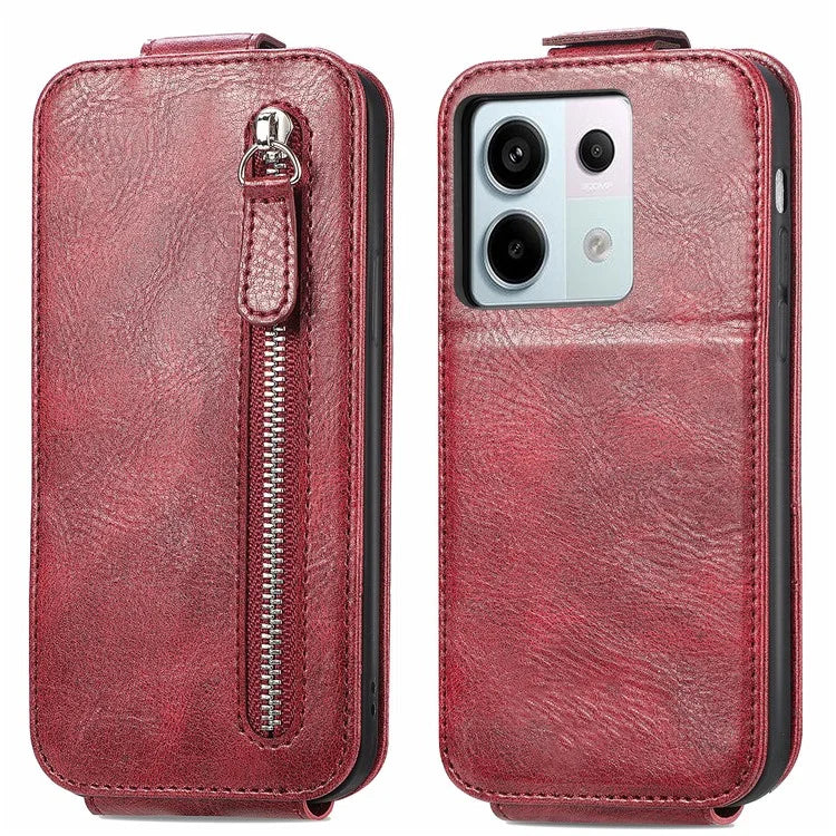 For Xiaomi Redmi Note 13 Pro 5G / Poco X6 5G Drop Proof Case Vertical Flip Zipper Wallet Leather Phone Cover