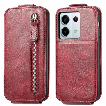 For Xiaomi Redmi Note 13 Pro 5G / Poco X6 5G Drop Proof Case Vertical Flip Zipper Wallet Leather Phone Cover