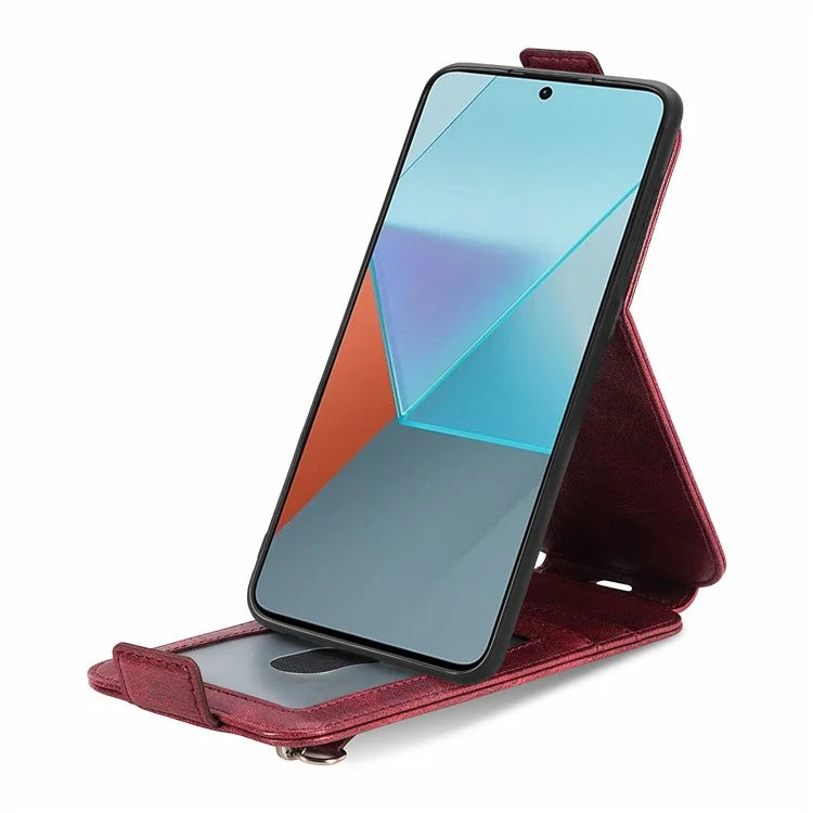 For Xiaomi Redmi Note 13 Pro 5G / Poco X6 5G Drop Proof Case Vertical Flip Zipper Wallet Leather Phone Cover