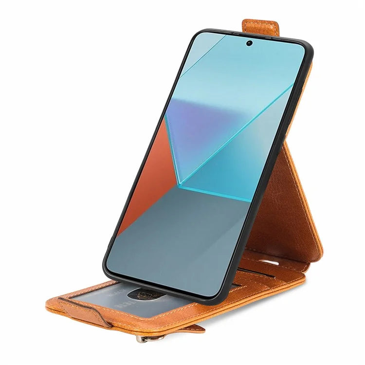 For Xiaomi Redmi Note 13 Pro 5G / Poco X6 5G Drop Proof Case Vertical Flip Zipper Wallet Leather Phone Cover