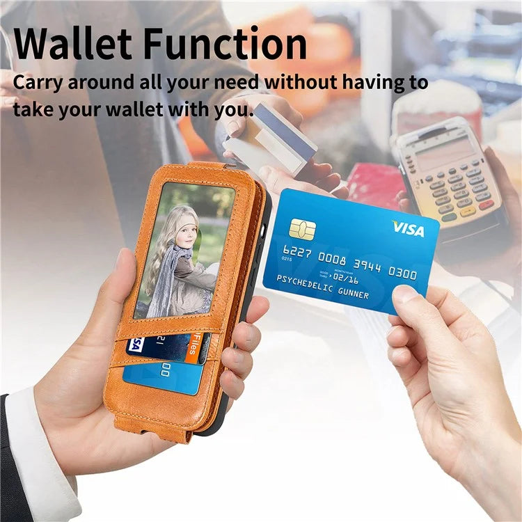 For Xiaomi Redmi Note 13 Pro 5G / Poco X6 5G Drop Proof Case Vertical Flip Zipper Wallet Leather Phone Cover