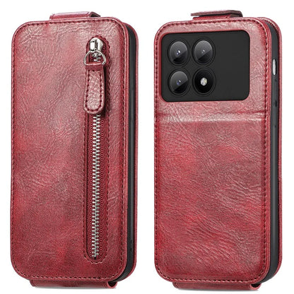 For Xiaomi Redmi K70E 5G / Poco X6 Pro 5G Case Vertical Flip Zipper TPU+PU Leather Phone Cover