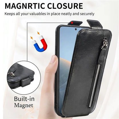For Xiaomi Redmi K70E 5G / Poco X6 Pro 5G Case Vertical Flip Zipper TPU+PU Leather Phone Cover