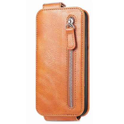 For Samsung Galaxy Xcover7 Dustproof Cell Phone Case Vertical Flip Zipper Pocket PU Leather Phone Stand Cover