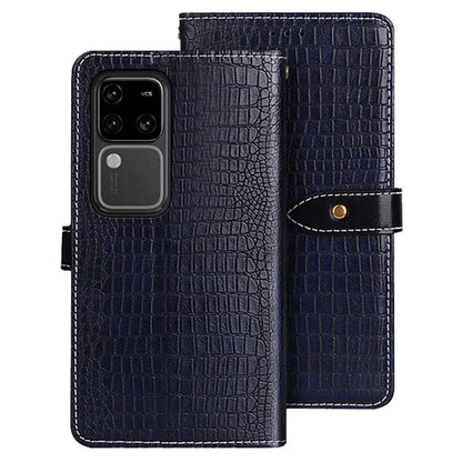 IDEWEI For vivo V30 Pro 5G Case PU Leather Crocodile Texture Flip Wallet Phone Cover
