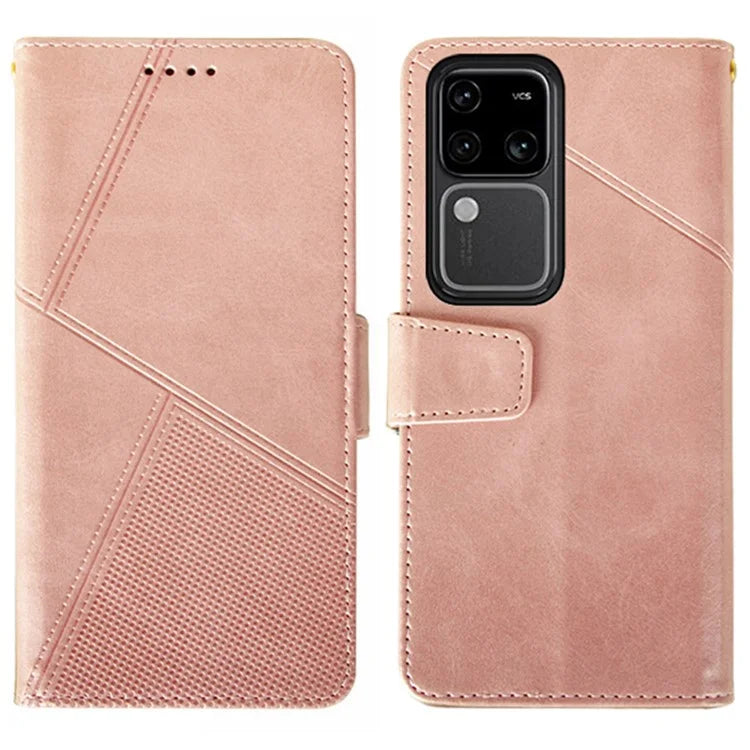 IDEWEI For vivo V30 Pro 5G Leather Case Card Slots Wallet Calf Texture Phone Cover
