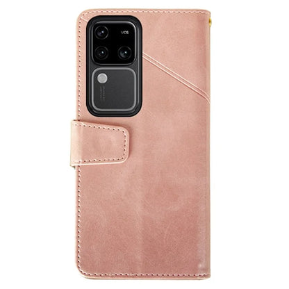 IDEWEI For vivo V30 Pro 5G Leather Case Card Slots Wallet Calf Texture Phone Cover