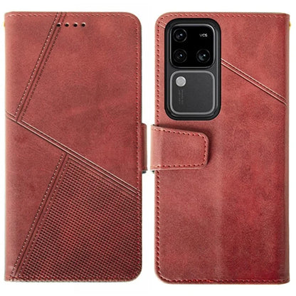 IDEWEI For vivo V30 Pro 5G Leather Case Card Slots Wallet Calf Texture Phone Cover
